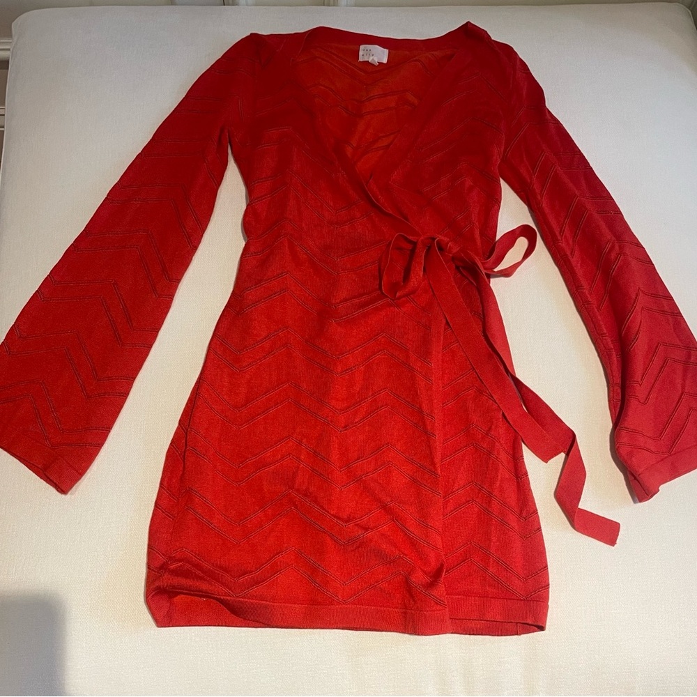 Burnt orange/red Wrap Dress